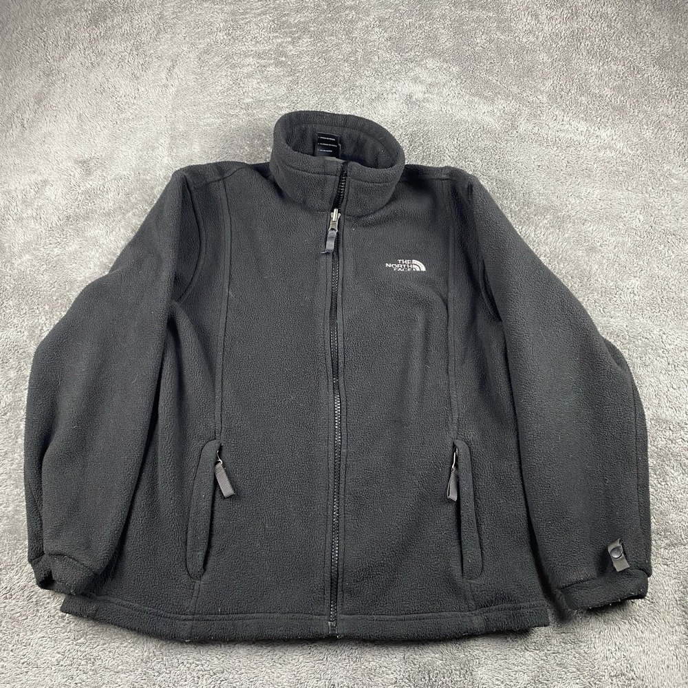 The‎ North Face Jacket Boys Medium Black Sherpa Fleece Hooded Full Zip